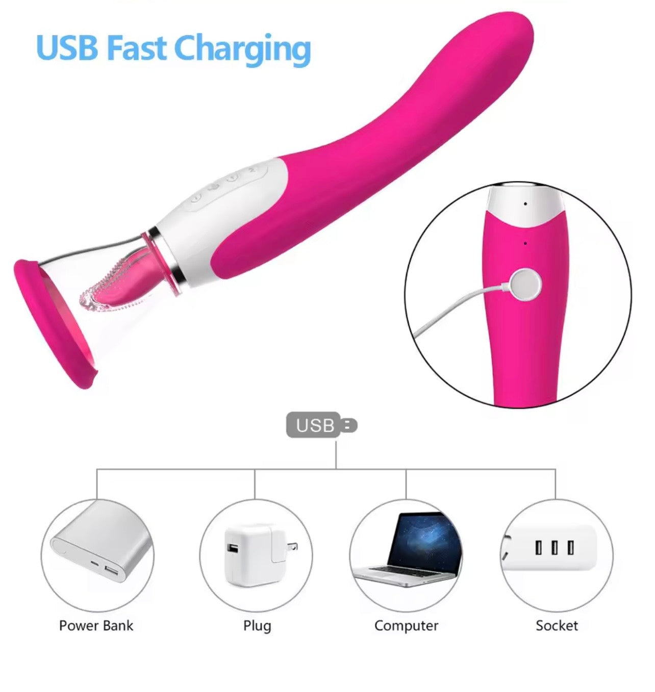 VIBRADOR PARA LAMER Y CHUPAR