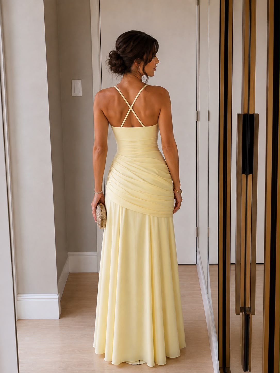 Vestido Amarillo Largo Casual