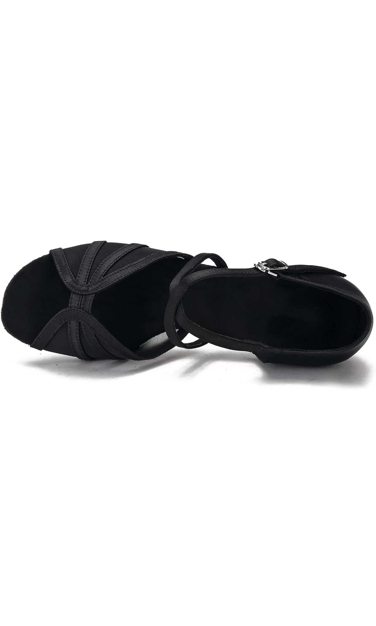 Zapatos de baile de salón de tacón bajo para mujer, zapatos de baile de práctica de salsa latina, tacón de 1.5