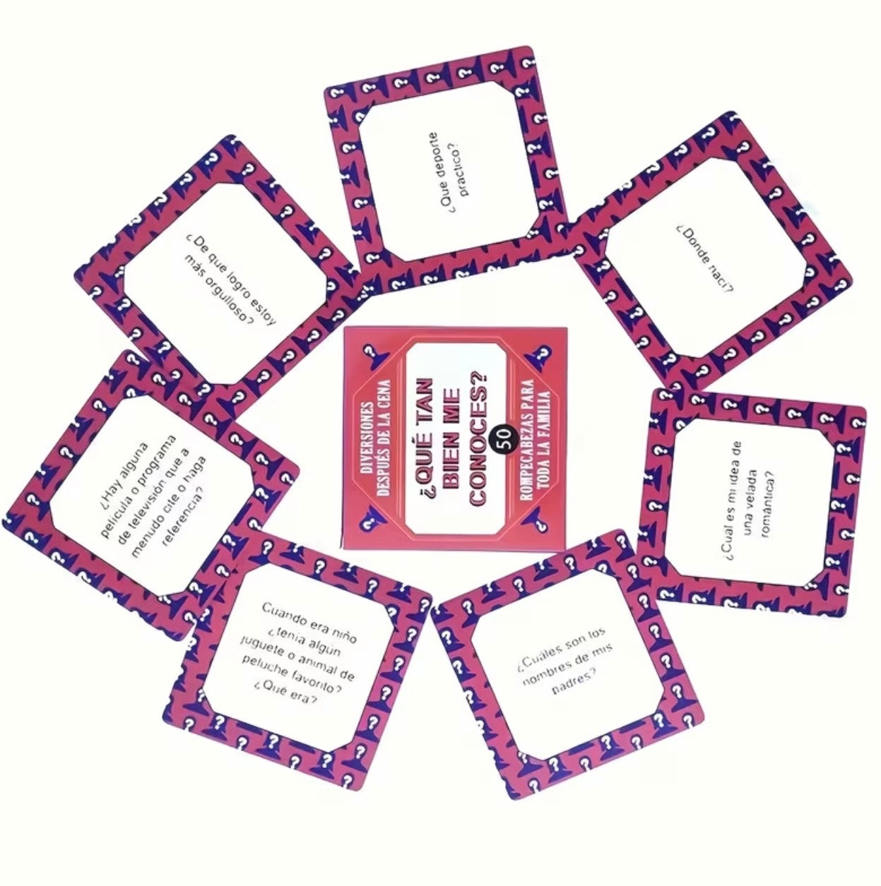 Juego de cartas de 50 preguntas