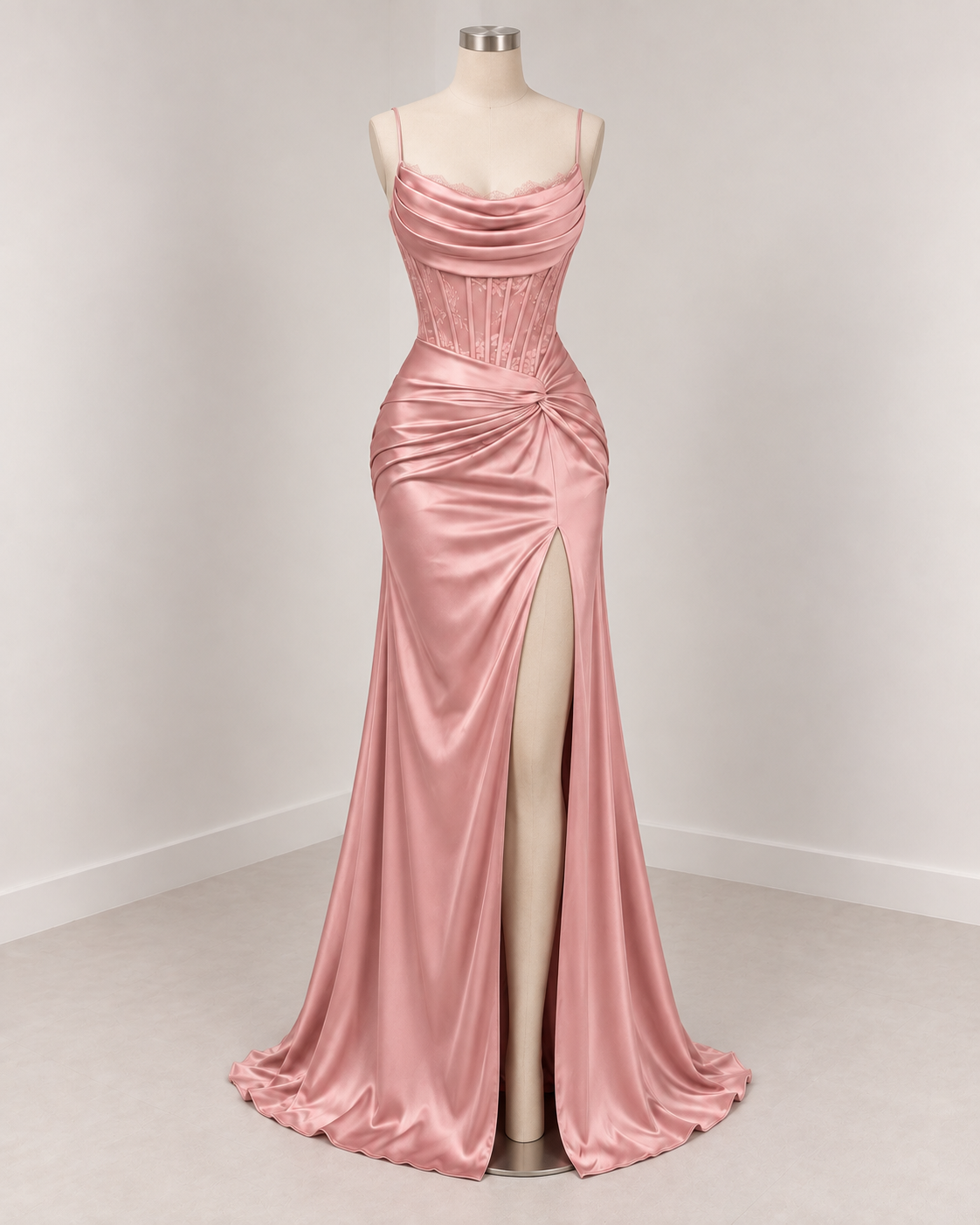 VESTIDO SEDA ROSÉ