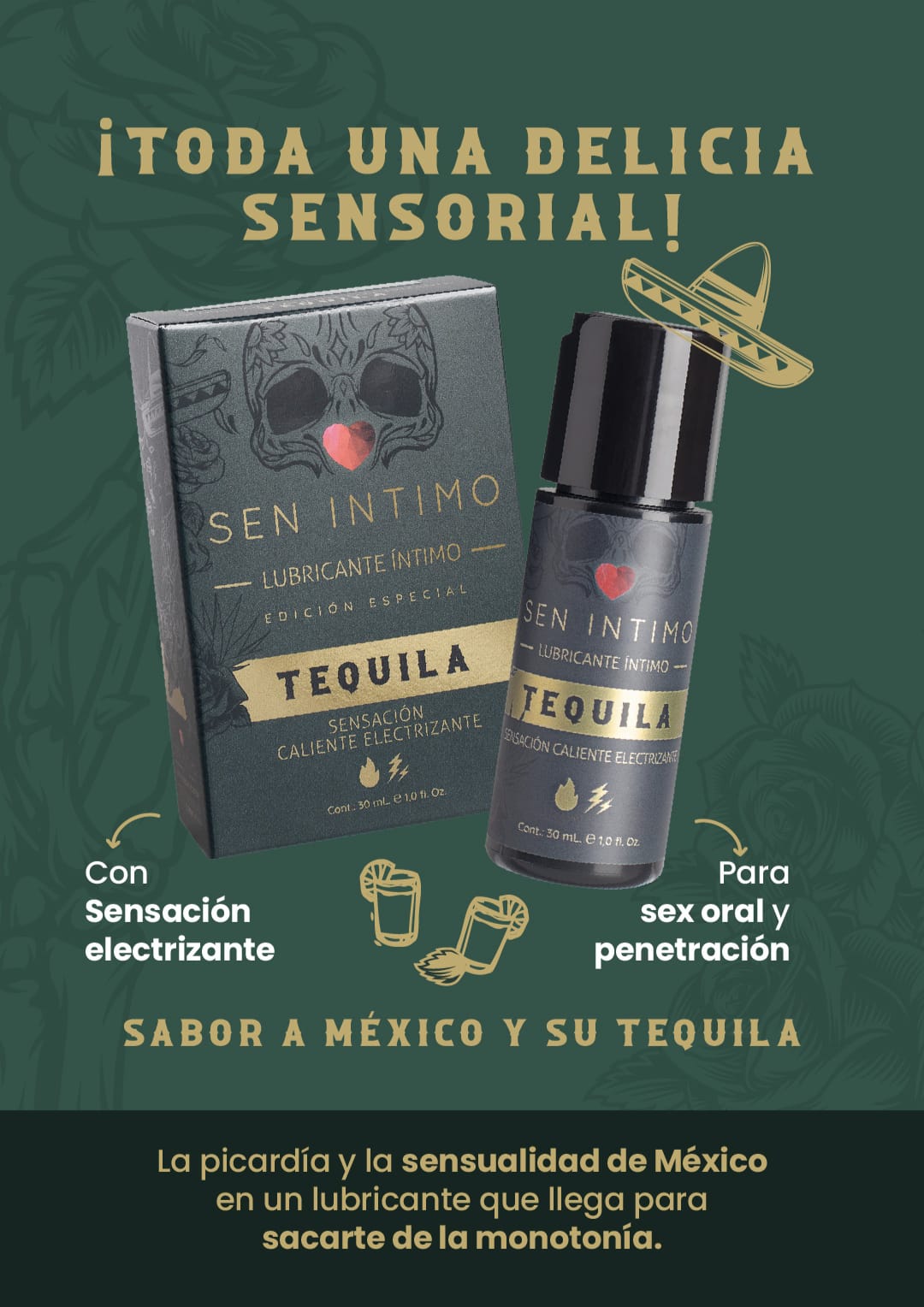 Lubricante Electrizante Tequila x 30 ml