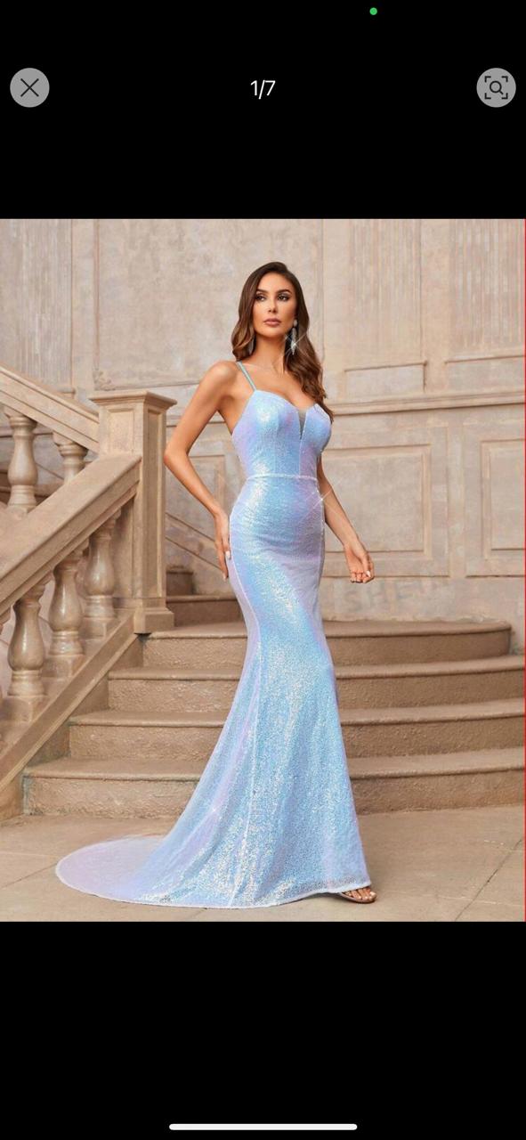 VESTIDO CELESTE