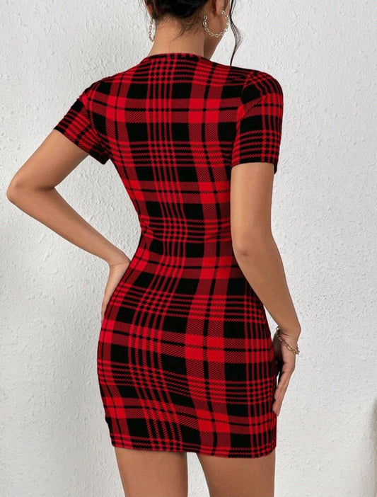 VESTIDO CUADROS