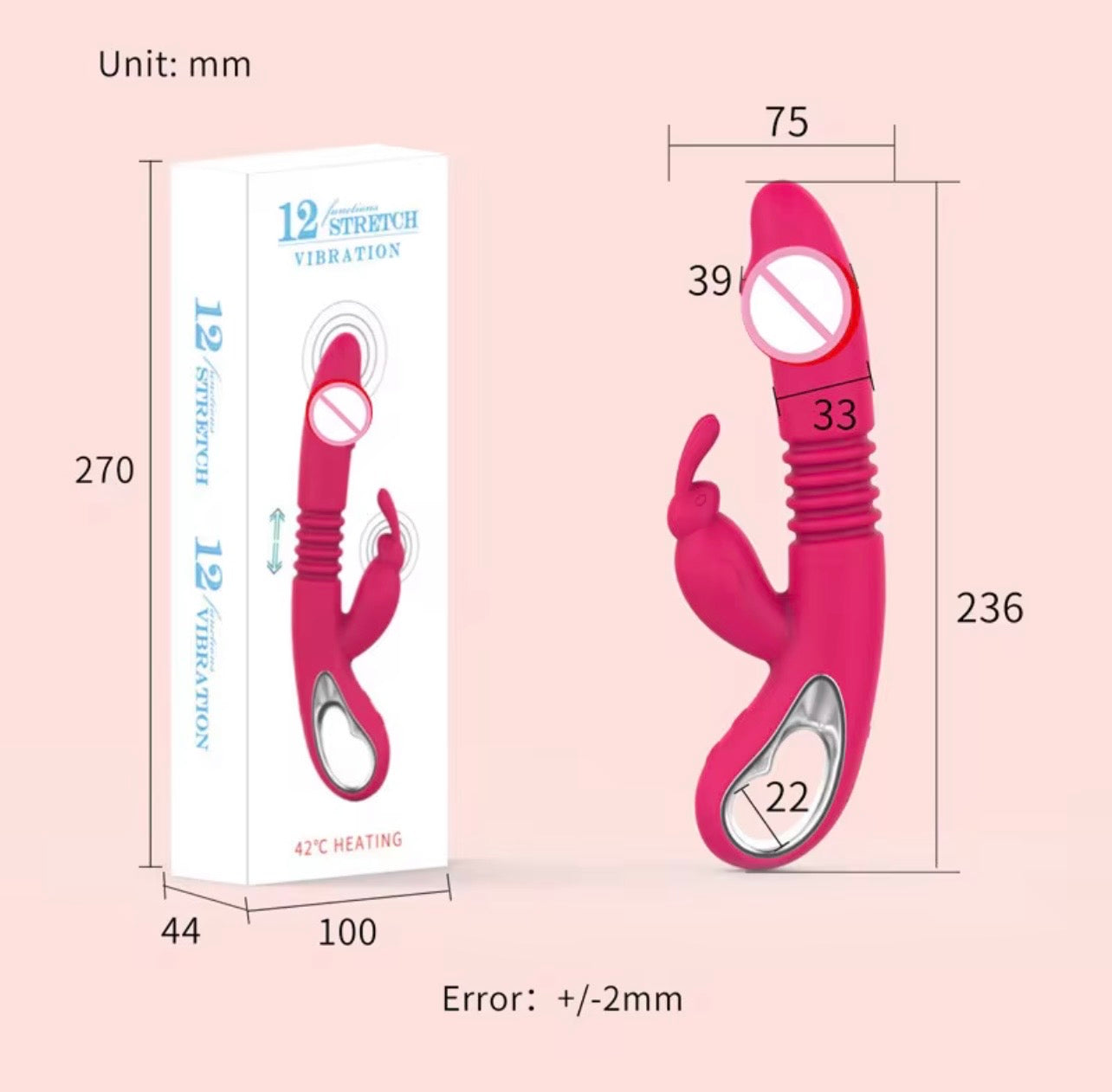 VIBRADOR CONEJO ARRIBA Y ABAJO