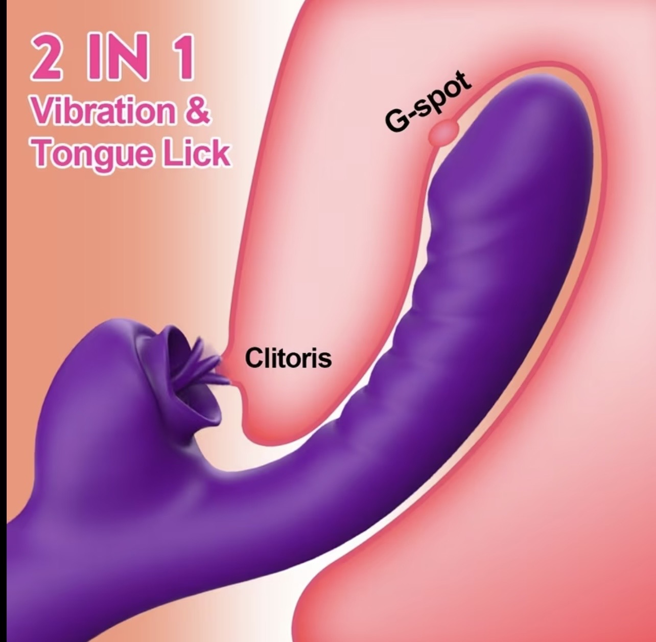 VIBRADOR DOBLE PARA PUNTO G Y CLITORIS
