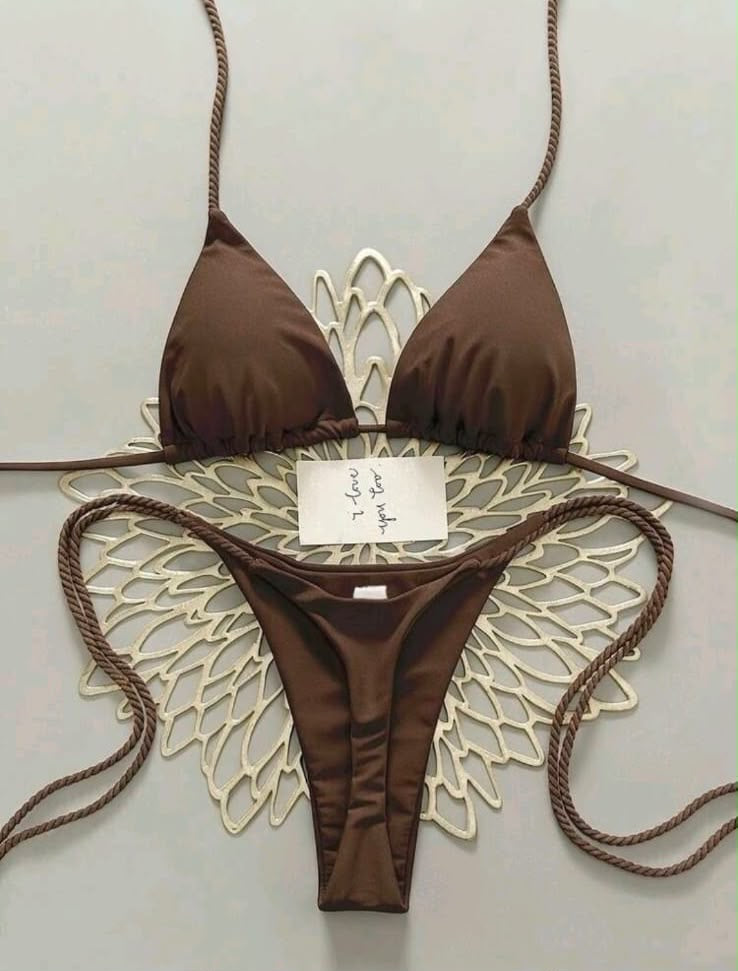 Bikini Color Marrón Oscuro
