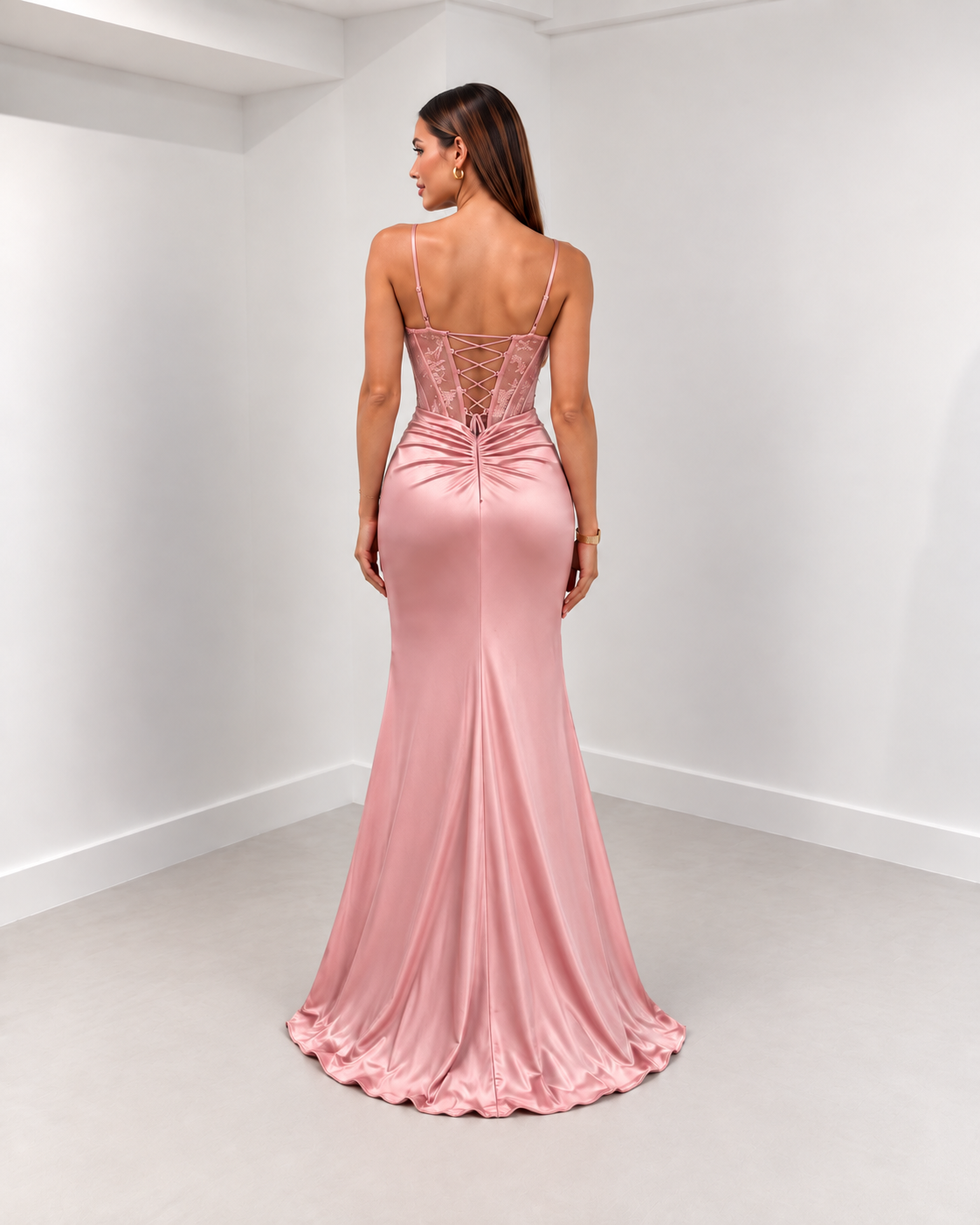 VESTIDO SEDA ROSÉ