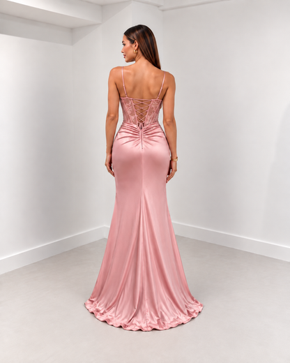VESTIDO SEDA ROSÉ