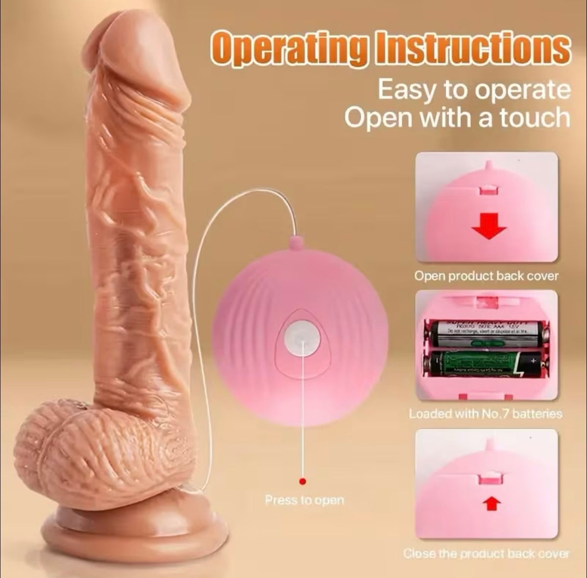 DILDO REALISTA CON VIBRACIÓN