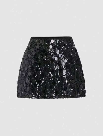 FALDA NEGRA DE LENTEJUELAS