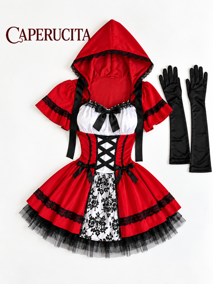 CAPERUCITA ROJA CON GUANTES
