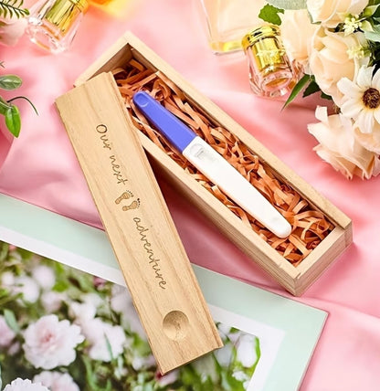 CAJA DE MADERA PARA REVELACIÓN DE EMBARAZO