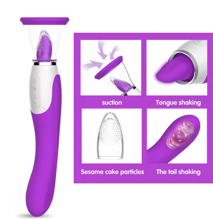 VIBRADOR PARA LAMER Y CHUPAR