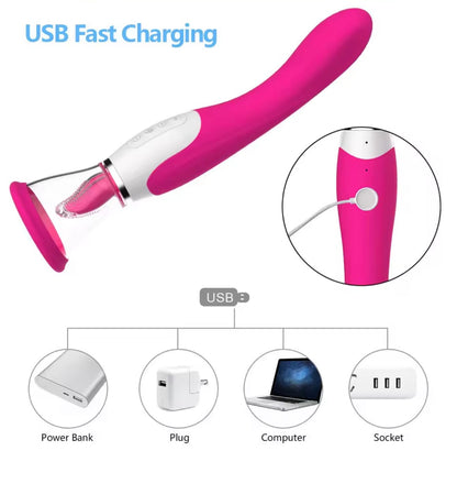 VIBRADOR PARA LAMER Y CHUPAR