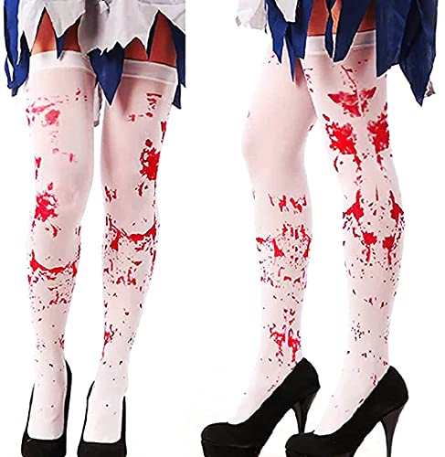 Medias blancas con manchas de sangre