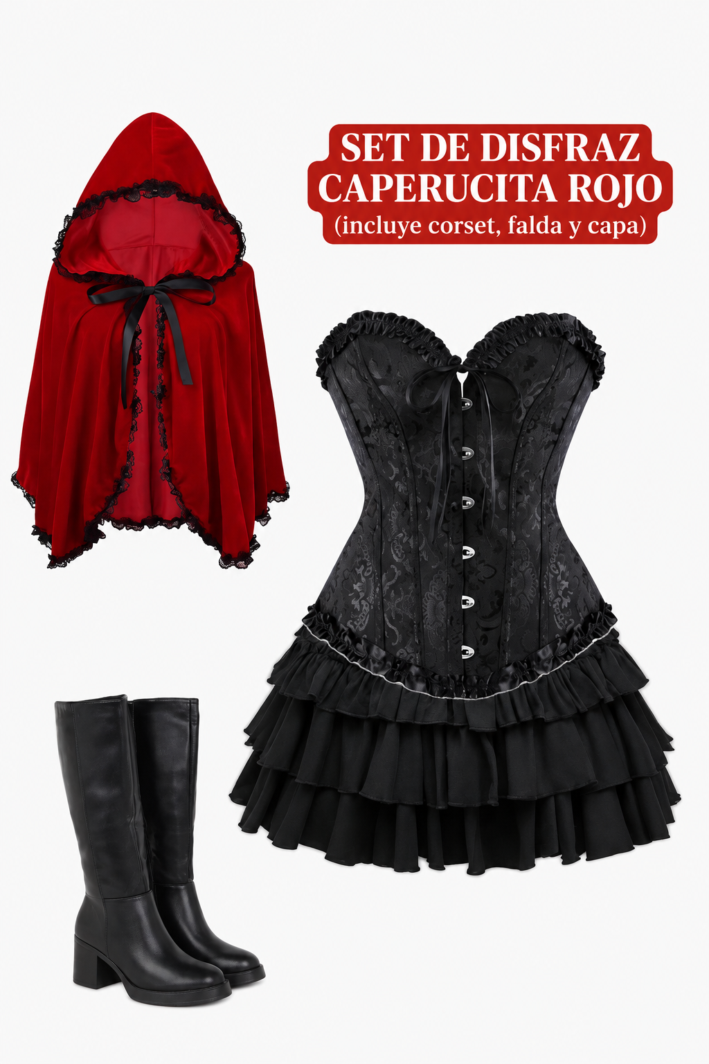 SET DE DISFRAZ CAPERUCITA ROJO