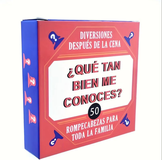 Juego de cartas de 50 preguntas
