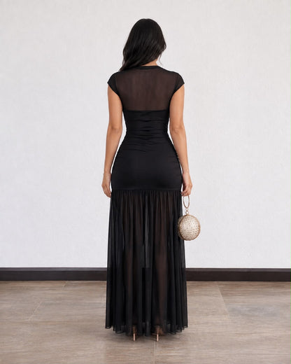 Vestido Largo Color Noche Elegante