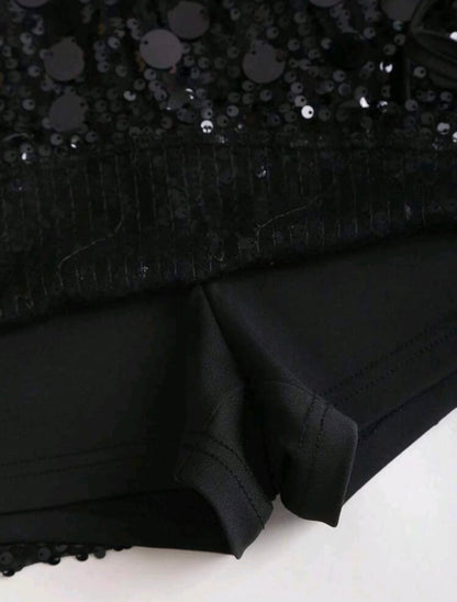 FALDA NEGRA DE LENTEJUELAS