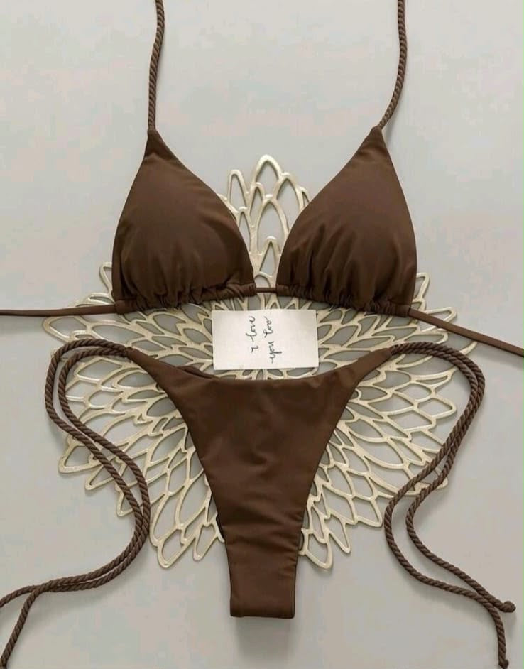 Bikini Color Marrón Oscuro