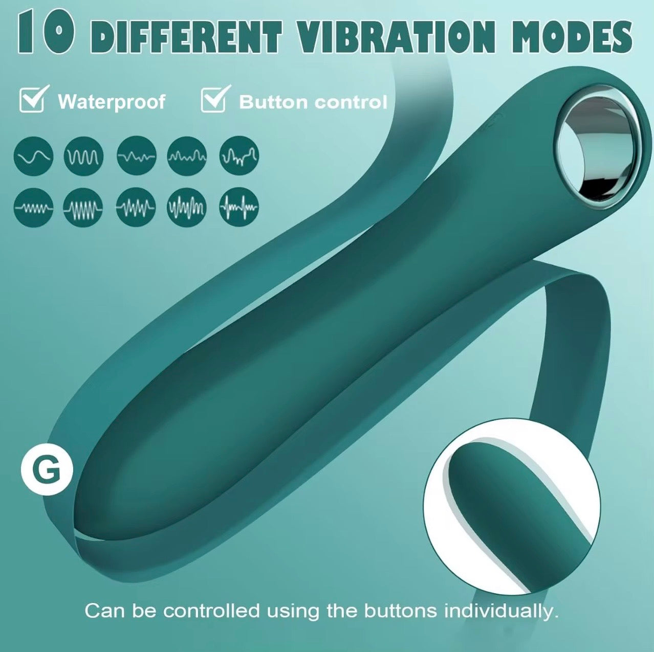 VIBRADOR POTENTE 10 MODOS DE VIBRACIÓN