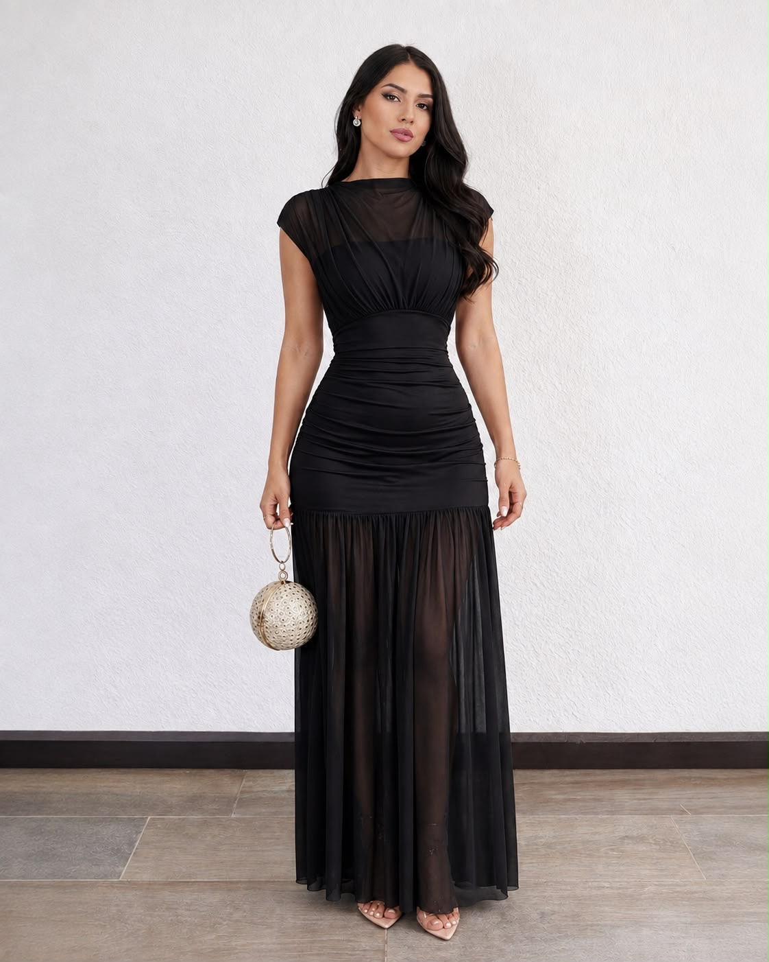 Vestido Largo Color Noche Elegante
