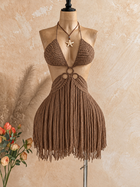 VESTIDO CANELA TEJIDO