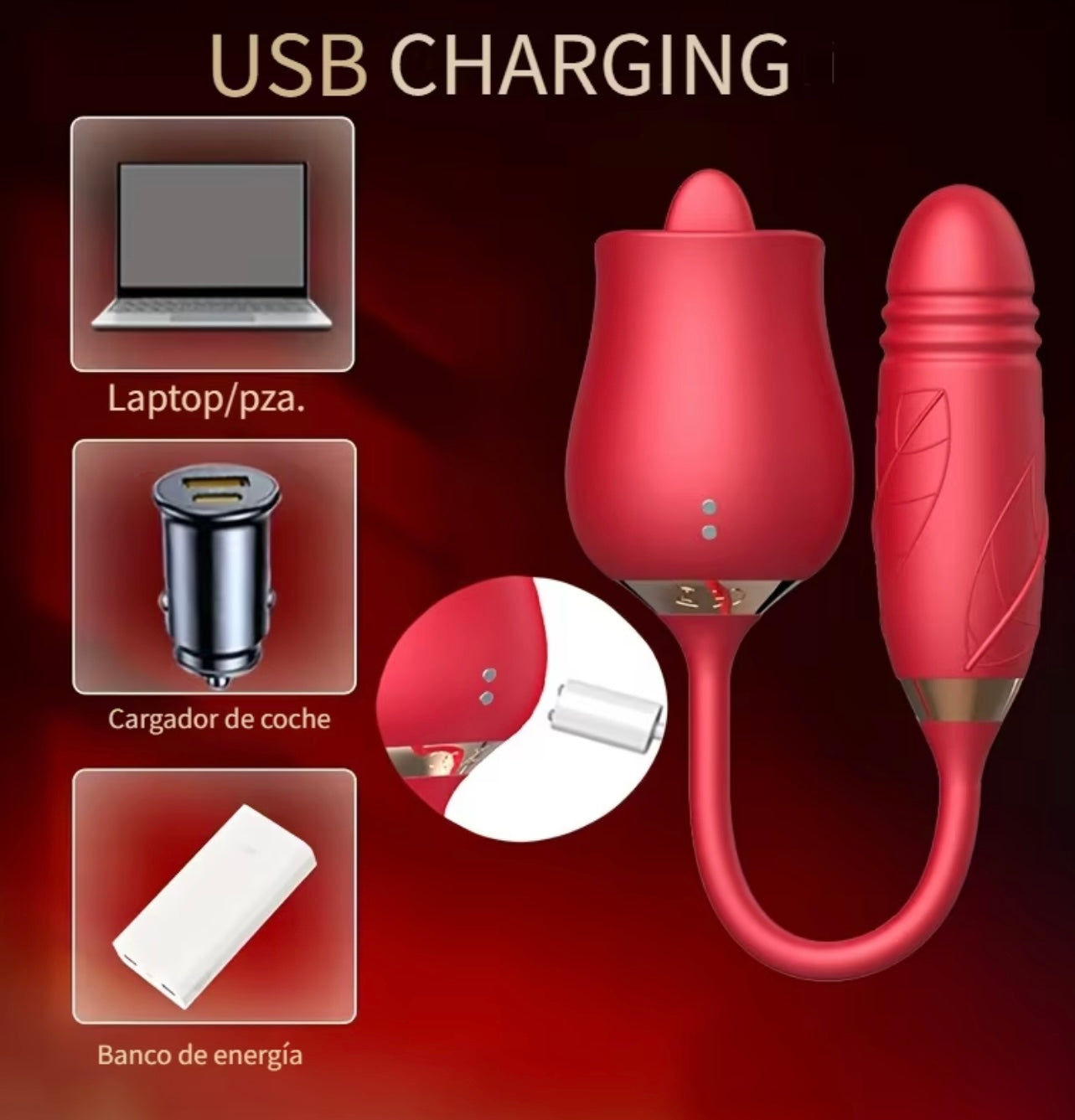 VIBRADOR DOBLE ESTIMULACION CON LENGUA