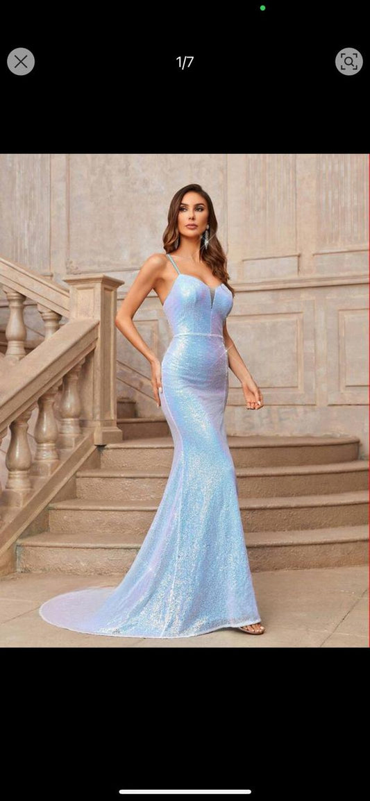 VESTIDO CELESTE