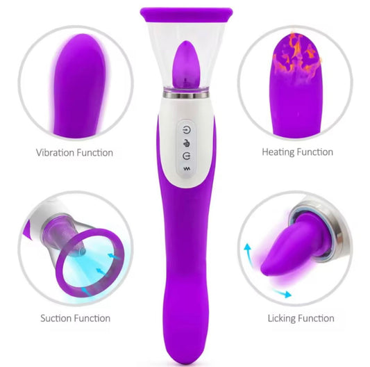 VIBRADOR PARA LAMER Y CHUPAR