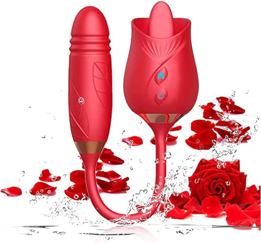 VIBRADOR DOBLE ESTIMULACION CON LENGUA