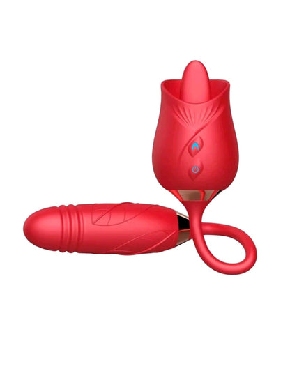 VIBRADOR DOBLE ESTIMULACION CON LENGUA