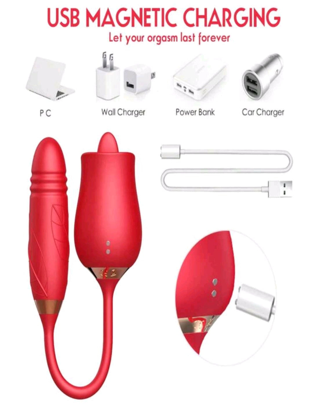 VIBRADOR DOBLE ESTIMULACION CON LENGUA