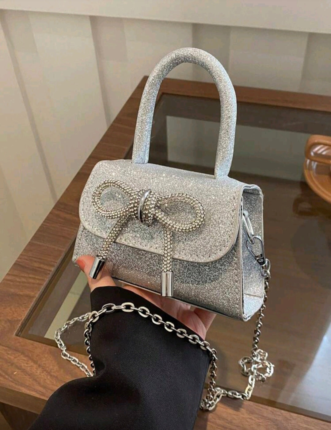 BOLSO MINI PLATA