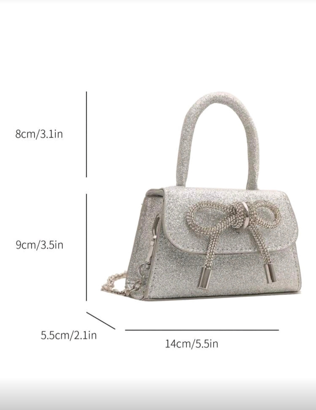 BOLSO MINI PLATA