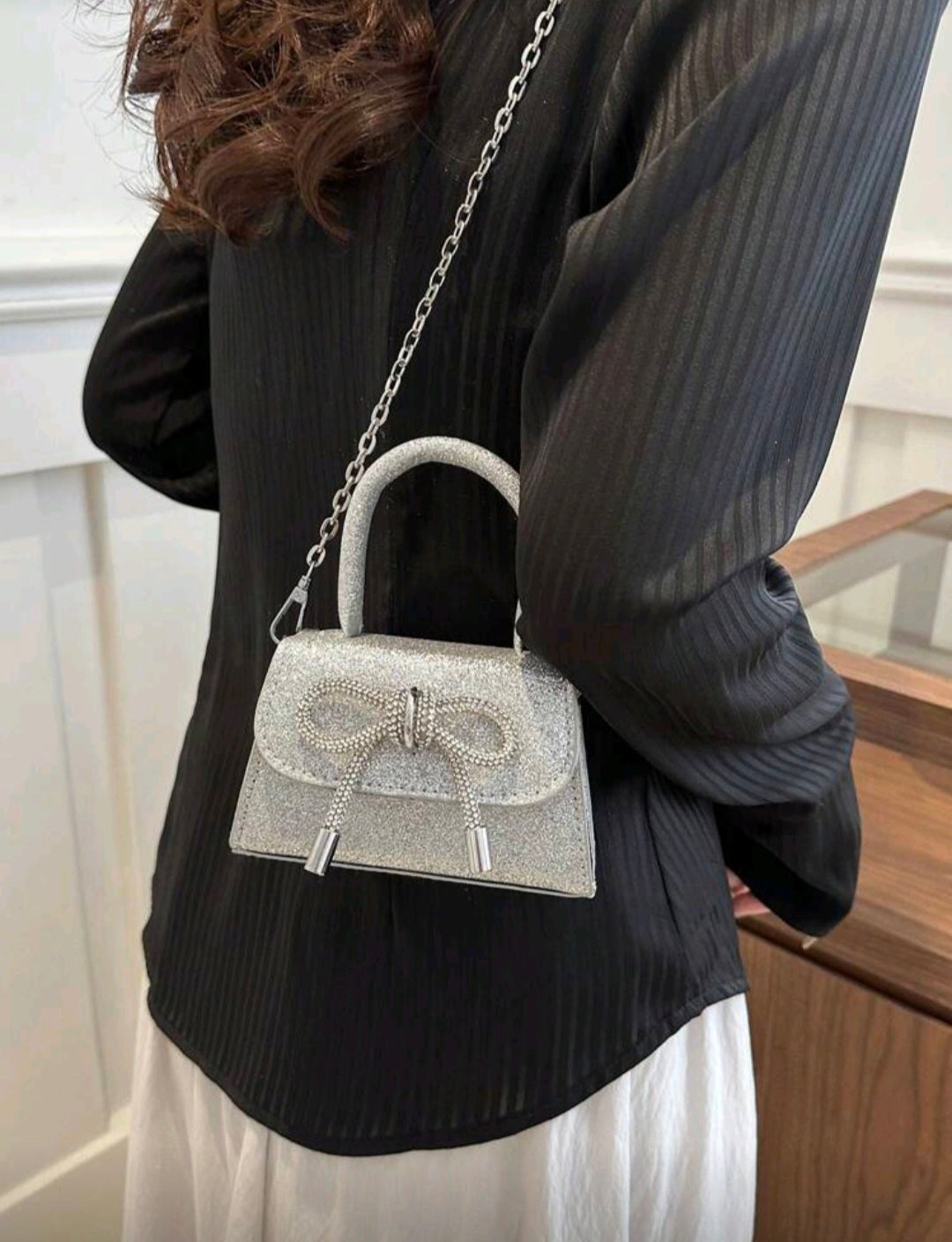 BOLSO MINI PLATA