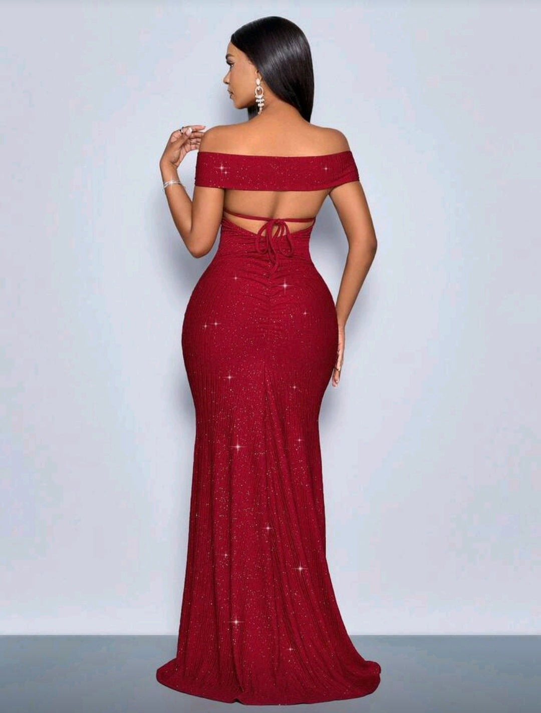 VESTIDO ROJO ESCARCHADO