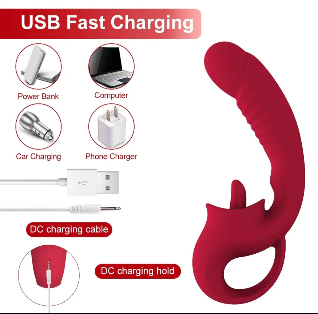 VIBRADOR PARA PUNTO G Y LAMEDOT DE CLITORIS