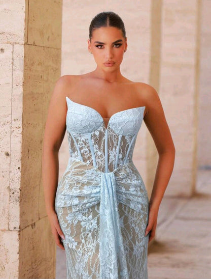 VESTIDO CELESTE