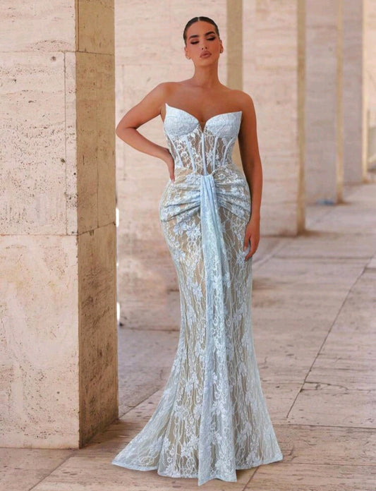 VESTIDO CELESTE