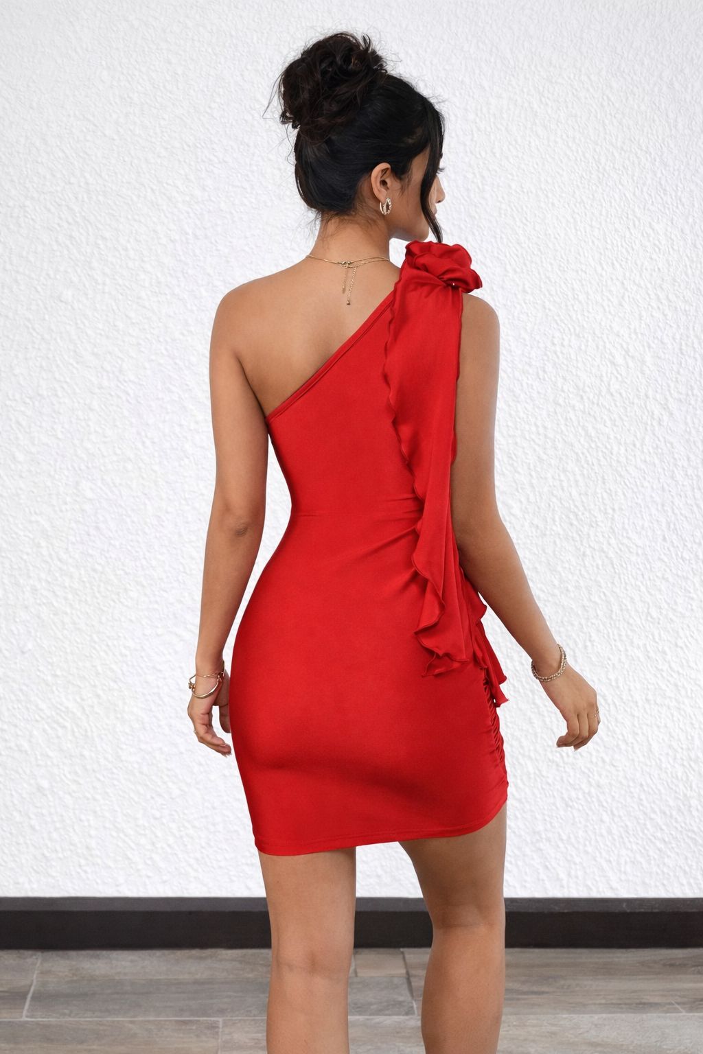 Descuento exclusivo en web! VESTIDO ROJO CON ROSA