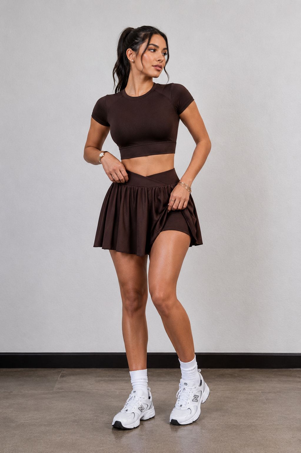 FALDA DEPORTIVA MARRON