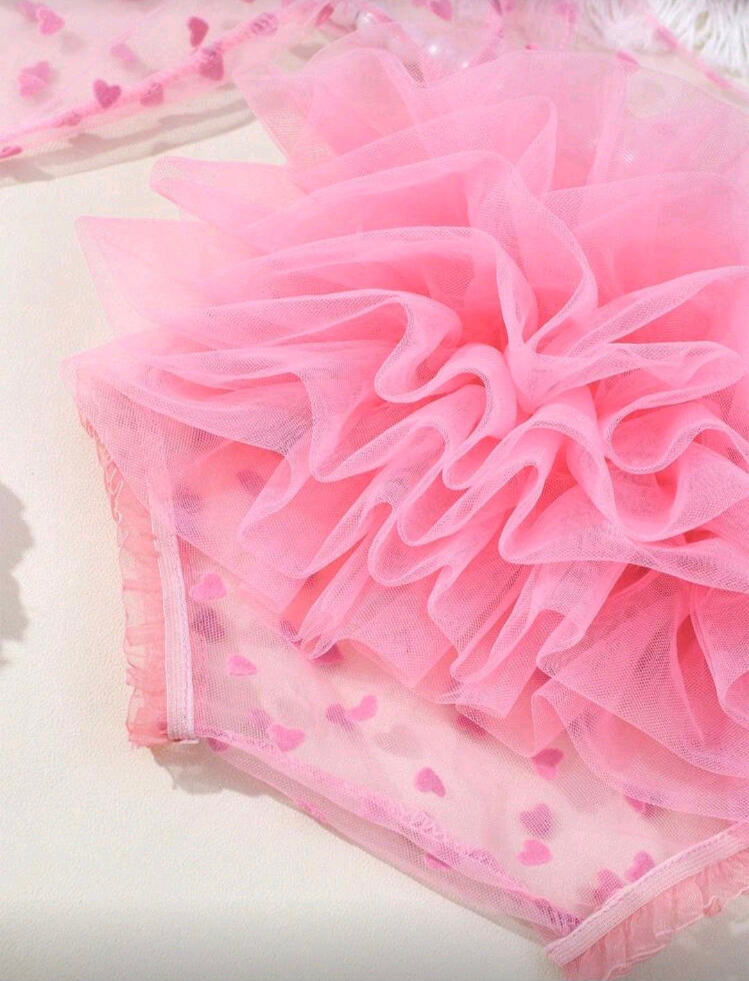 Set de body con encaje a lunares y diadema con moño para recién nacidos, utilizado como accesorios para fotografía
