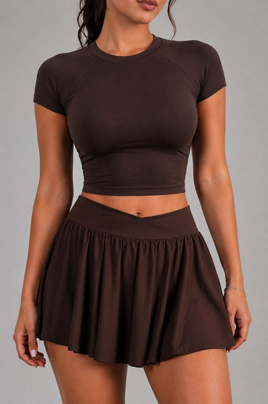 FALDA DEPORTIVA MARRON