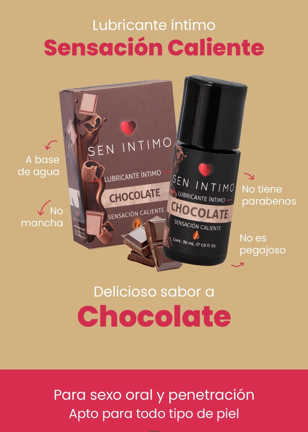 LUBRICANTE CHOCOLATE 30ml